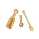 Kit de 3 cuillères en bois cosmétique