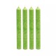 4 bougies en stéarine bio verte 2x20 cm
