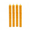 Boîte de 4 bougies en stéarine végétale bio - Jaune soleil