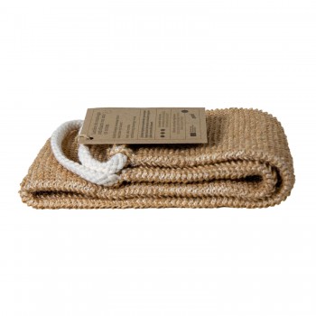 Lanière de massage exfoliante en jute et coton