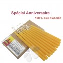 Bougies 100 % cire d'abeille "Spécial Anniversaire"