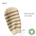 Gant lavant et exfoliant en lin et coton bio