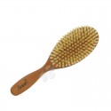 Brosse plate pour cuir chevelu fragile en poirier et soies naturelles