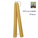 2 Bougies Grandes 100% cire d'abeille